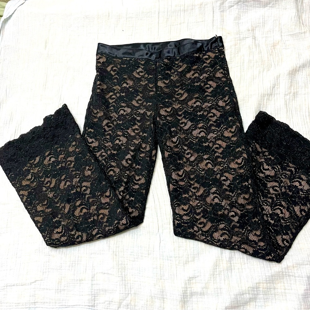 Express black lace pants